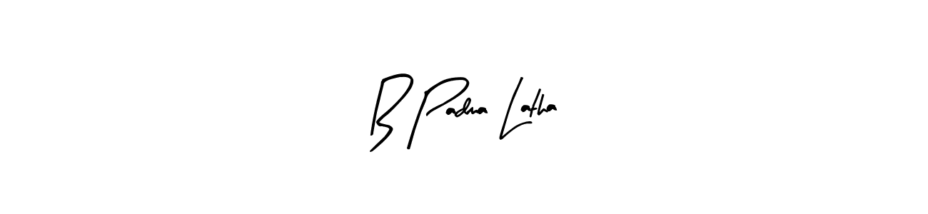 Make a beautiful signature design for name B Padma Latha. With this signature (Arty Signature) style, you can create a handwritten signature for free. B Padma Latha signature style 8 images and pictures png