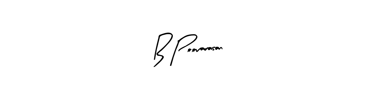 Create a beautiful signature design for name B Poovarasan. With this signature (Arty Signature) fonts, you can make a handwritten signature for free. B Poovarasan signature style 8 images and pictures png
