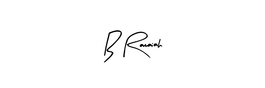 Design your own signature with our free online signature maker. With this signature software, you can create a handwritten (Arty Signature) signature for name B Ramaiah. B Ramaiah signature style 8 images and pictures png
