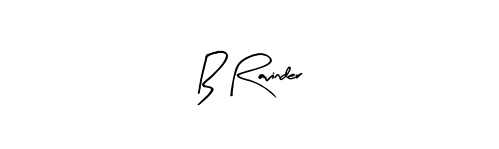Arty Signature is a professional signature style that is perfect for those who want to add a touch of class to their signature. It is also a great choice for those who want to make their signature more unique. Get B Ravinder name to fancy signature for free. B Ravinder signature style 8 images and pictures png