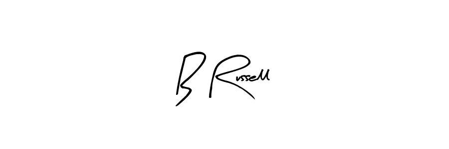 Make a beautiful signature design for name B Russell. With this signature (Arty Signature) style, you can create a handwritten signature for free. B Russell signature style 8 images and pictures png