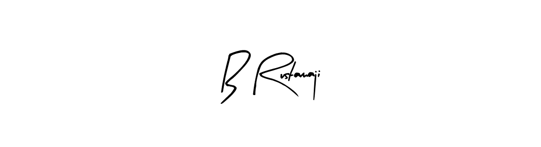 Create a beautiful signature design for name B Rustamaji. With this signature (Arty Signature) fonts, you can make a handwritten signature for free. B Rustamaji signature style 8 images and pictures png