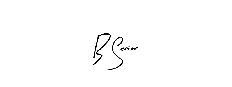 Design your own signature with our free online signature maker. With this signature software, you can create a handwritten (Arty Signature) signature for name B Senior. B Senior signature style 8 images and pictures png