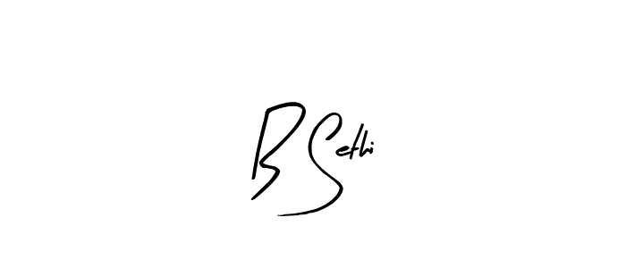 Make a beautiful signature design for name B Sethi. With this signature (Arty Signature) style, you can create a handwritten signature for free. B Sethi signature style 8 images and pictures png