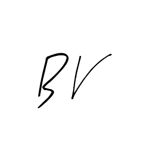 You should practise on your own different ways (Arty Signature) to write your name (B V) in signature. don't let someone else do it for you. B V signature style 8 images and pictures png