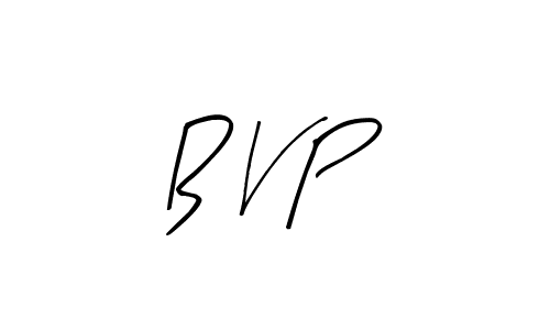 The best way (Arty Signature) to make a short signature is to pick only two or three words in your name. The name B V P include a total of six letters. For converting this name. B V P signature style 8 images and pictures png