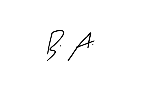 Create a beautiful signature design for name B. A.. With this signature (Arty Signature) fonts, you can make a handwritten signature for free. B. A. signature style 8 images and pictures png