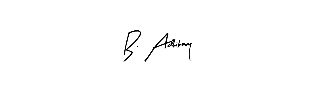 How to make B. Adhikary name signature. Use Arty Signature style for creating short signs online. This is the latest handwritten sign. B. Adhikary signature style 8 images and pictures png