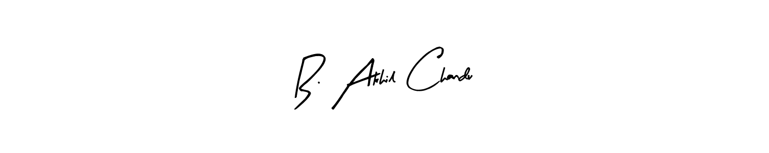 Make a beautiful signature design for name B. Akhil Chandu. With this signature (Arty Signature) style, you can create a handwritten signature for free. B. Akhil Chandu signature style 8 images and pictures png