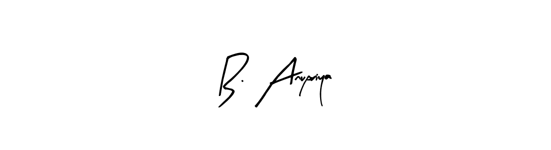 Design your own signature with our free online signature maker. With this signature software, you can create a handwritten (Arty Signature) signature for name B. Anupriya. B. Anupriya signature style 8 images and pictures png