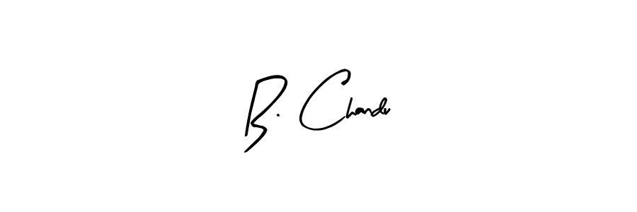 How to make B. Chandu name signature. Use Arty Signature style for creating short signs online. This is the latest handwritten sign. B. Chandu signature style 8 images and pictures png