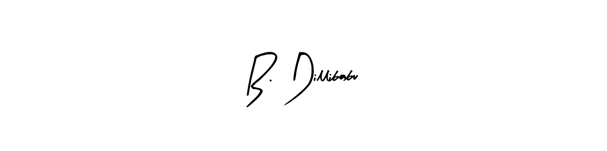 This is the best signature style for the B. Dillibabu name. Also you like these signature font (Arty Signature). Mix name signature. B. Dillibabu signature style 8 images and pictures png