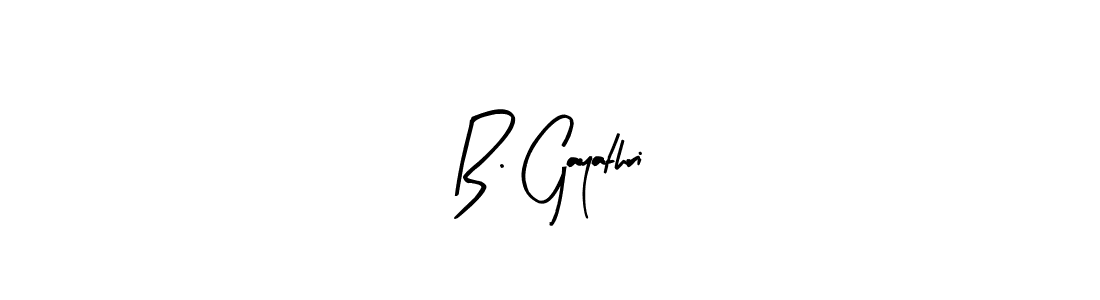 Arty Signature is a professional signature style that is perfect for those who want to add a touch of class to their signature. It is also a great choice for those who want to make their signature more unique. Get B. Gayathri name to fancy signature for free. B. Gayathri signature style 8 images and pictures png