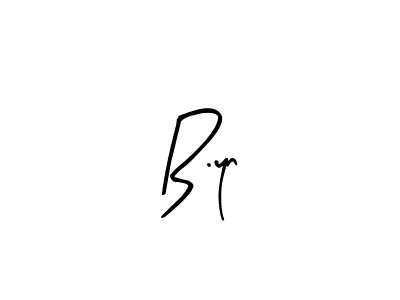 Create a beautiful signature design for name B.yn. With this signature (Arty Signature) fonts, you can make a handwritten signature for free. B.yn signature style 8 images and pictures png