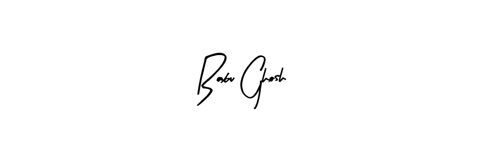 Similarly Arty Signature is the best handwritten signature design. Signature creator online .You can use it as an online autograph creator for name Babu Ghosh. Babu Ghosh signature style 8 images and pictures png