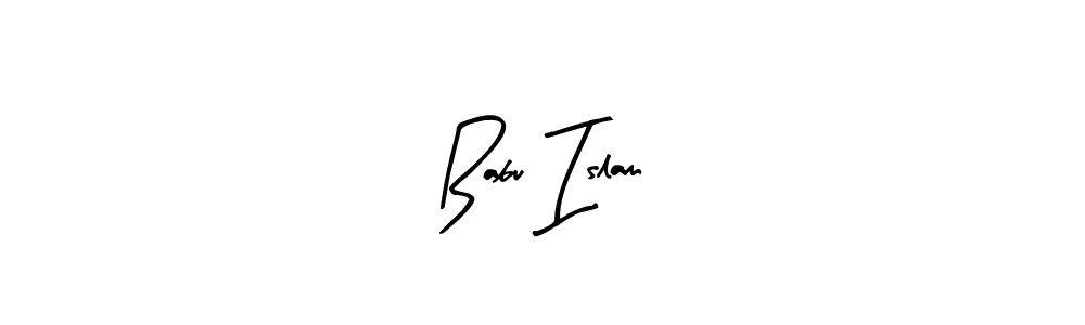 You should practise on your own different ways (Arty Signature) to write your name (Babu Islam) in signature. don't let someone else do it for you. Babu Islam signature style 8 images and pictures png