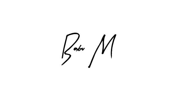 Make a beautiful signature design for name Babu M. With this signature (Arty Signature) style, you can create a handwritten signature for free. Babu M signature style 8 images and pictures png