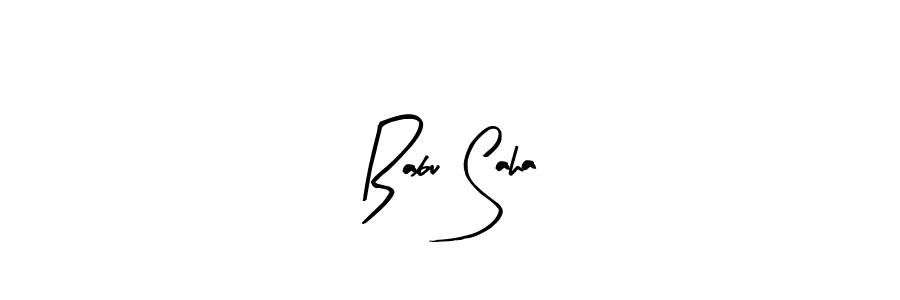 You should practise on your own different ways (Arty Signature) to write your name (Babu Saha) in signature. don't let someone else do it for you. Babu Saha signature style 8 images and pictures png