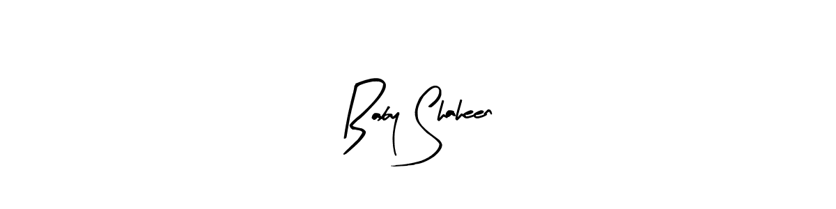 Design your own signature with our free online signature maker. With this signature software, you can create a handwritten (Arty Signature) signature for name Baby Shaheen. Baby Shaheen signature style 8 images and pictures png