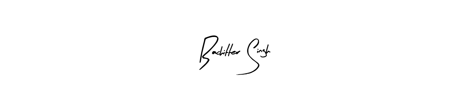 Similarly Arty Signature is the best handwritten signature design. Signature creator online .You can use it as an online autograph creator for name Bachitter Singh. Bachitter Singh signature style 8 images and pictures png