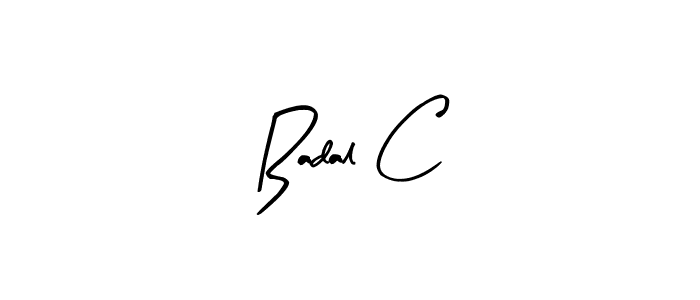 Create a beautiful signature design for name Badal C. With this signature (Arty Signature) fonts, you can make a handwritten signature for free. Badal C signature style 8 images and pictures png