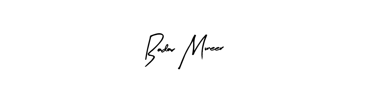 Make a beautiful signature design for name Badar Muneer. With this signature (Arty Signature) style, you can create a handwritten signature for free. Badar Muneer signature style 8 images and pictures png