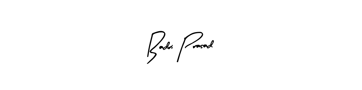 Similarly Arty Signature is the best handwritten signature design. Signature creator online .You can use it as an online autograph creator for name Badri Prasad. Badri Prasad signature style 8 images and pictures png