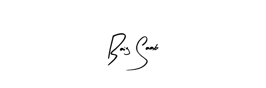 How to make Baig Saab name signature. Use Arty Signature style for creating short signs online. This is the latest handwritten sign. Baig Saab signature style 8 images and pictures png