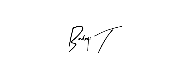 How to make Balaji T name signature. Use Arty Signature style for creating short signs online. This is the latest handwritten sign. Balaji T signature style 8 images and pictures png