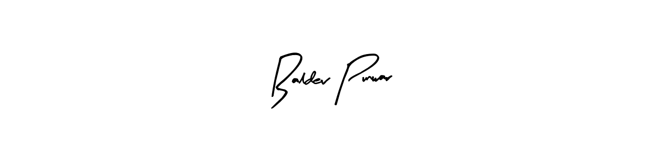 Baldev Punwar stylish signature style. Best Handwritten Sign (Arty Signature) for my name. Handwritten Signature Collection Ideas for my name Baldev Punwar. Baldev Punwar signature style 8 images and pictures png