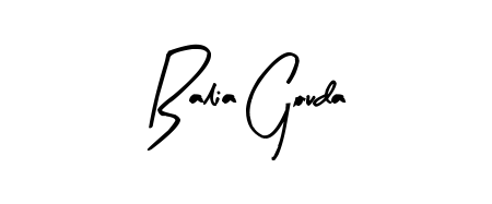 The Arty Signature typeface gives name Balia Gouda a refined look. Suitable for certificates, diplomas, and official verification. Balia Gouda signature style 8 images and pictures png