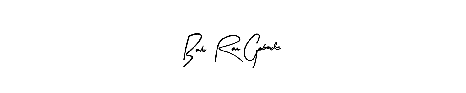 The best way (Arty Signature) to make a short signature is to pick only two or three words in your name. The name Balu Ram Gobade include a total of six letters. For converting this name. Balu Ram Gobade signature style 8 images and pictures png