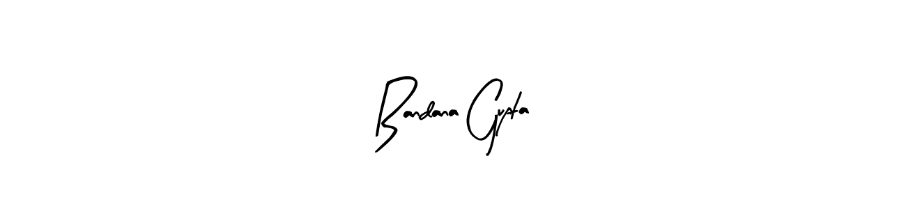 Similarly Arty Signature is the best handwritten signature design. Signature creator online .You can use it as an online autograph creator for name Bandana Gupta. Bandana Gupta signature style 8 images and pictures png