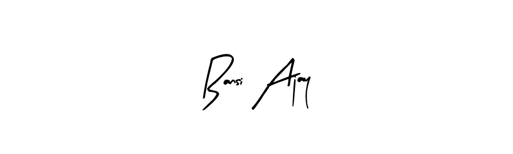 Create a beautiful signature design for name Bansi Ajay. With this signature (Arty Signature) fonts, you can make a handwritten signature for free. Bansi Ajay signature style 8 images and pictures png