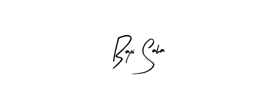 The best way (Arty Signature) to make a short signature is to pick only two or three words in your name. The name Bapi Saha include a total of six letters. For converting this name. Bapi Saha signature style 8 images and pictures png