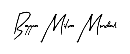Discover how Bappa Mitra Mundal looks in an executive cursive font (Arty Signature). Perfect for legal documents, invoices, and certificates. Bappa Mitra Mundal signature style 8 images and pictures png