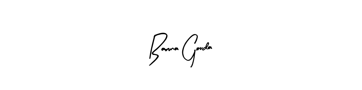 How to make Baruna Gouda name signature. Use Arty Signature style for creating short signs online. This is the latest handwritten sign. Baruna Gouda signature style 8 images and pictures png