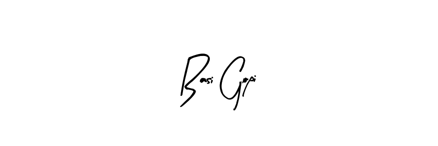 Basi Gopi stylish signature style. Best Handwritten Sign (Arty Signature) for my name. Handwritten Signature Collection Ideas for my name Basi Gopi. Basi Gopi signature style 8 images and pictures png