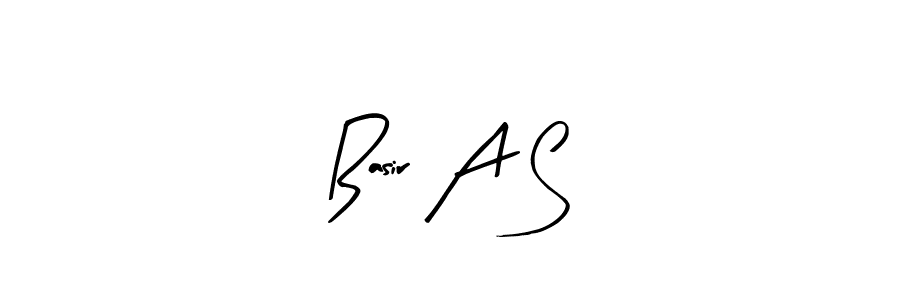 Design your own signature with our free online signature maker. With this signature software, you can create a handwritten (Arty Signature) signature for name Basir A S. Basir A S signature style 8 images and pictures png