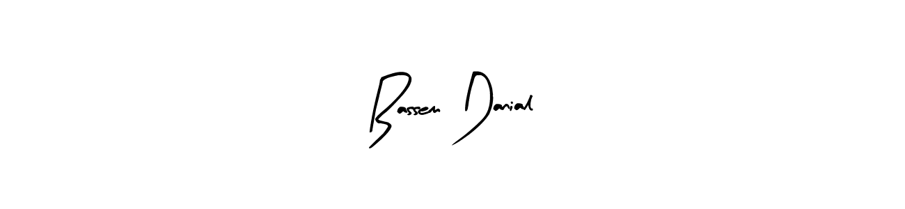 Similarly Arty Signature is the best handwritten signature design. Signature creator online .You can use it as an online autograph creator for name Bassem Danial. Bassem Danial signature style 8 images and pictures png