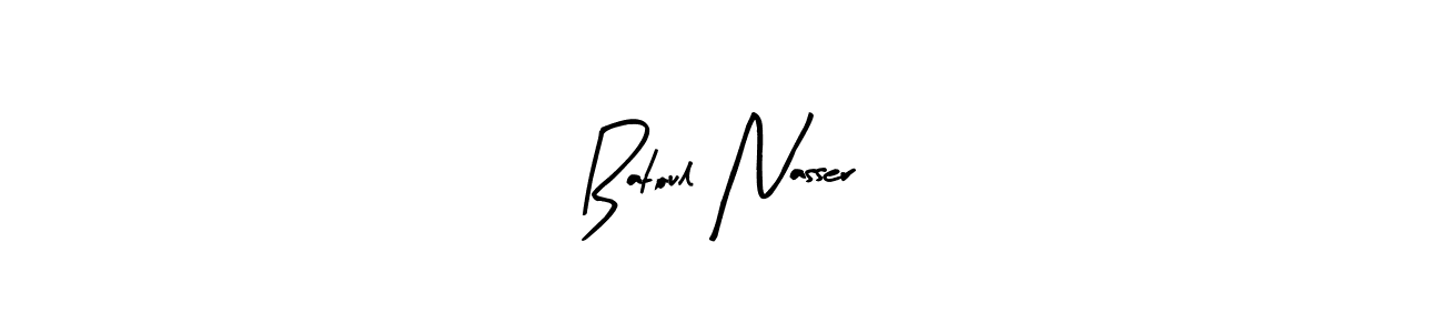 Similarly Arty Signature is the best handwritten signature design. Signature creator online .You can use it as an online autograph creator for name Batoul Nasser. Batoul Nasser signature style 8 images and pictures png