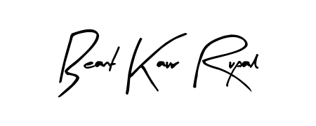 Transform the name Beant Kaur Rupal into a signature masterpiece using Arty Signature font. Ideal for photographers, artists, and creators looking for watermarks. Beant Kaur Rupal signature style 8 images and pictures png
