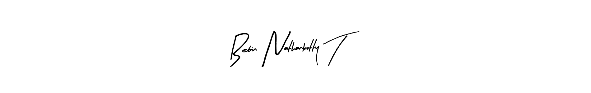 Also we have Bebin Nathankutty T name is the best signature style. Create professional handwritten signature collection using Arty Signature autograph style. Bebin Nathankutty T signature style 8 images and pictures png