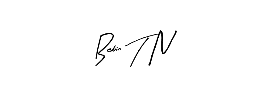 if you are searching for the best signature style for your name Bebin T N. so please give up your signature search. here we have designed multiple signature styles  using Arty Signature. Bebin T N signature style 8 images and pictures png