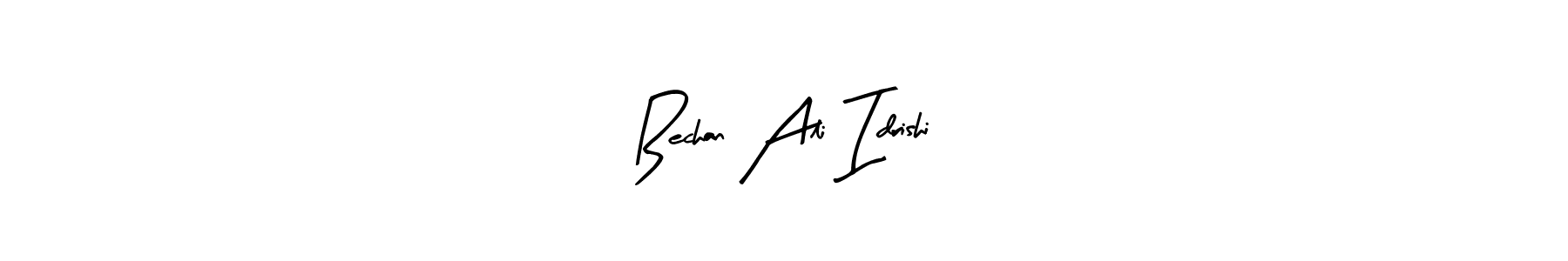 You should practise on your own different ways (Arty Signature) to write your name (Bechan Ali Idrishi) in signature. don't let someone else do it for you. Bechan Ali Idrishi signature style 8 images and pictures png