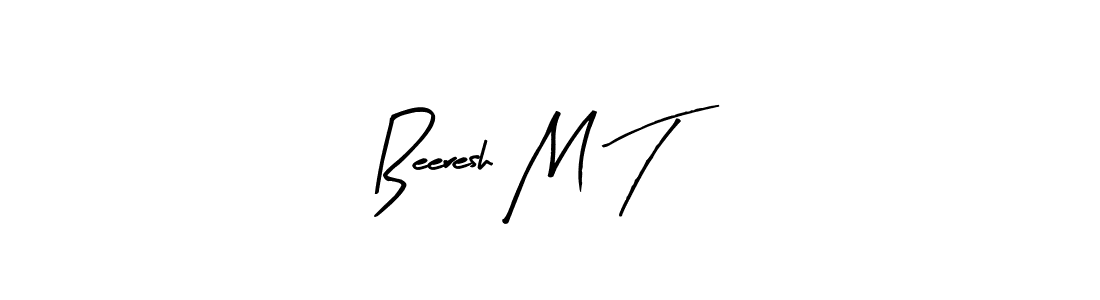 Arty Signature is a professional signature style that is perfect for those who want to add a touch of class to their signature. It is also a great choice for those who want to make their signature more unique. Get Beeresh M T name to fancy signature for free. Beeresh M T signature style 8 images and pictures png