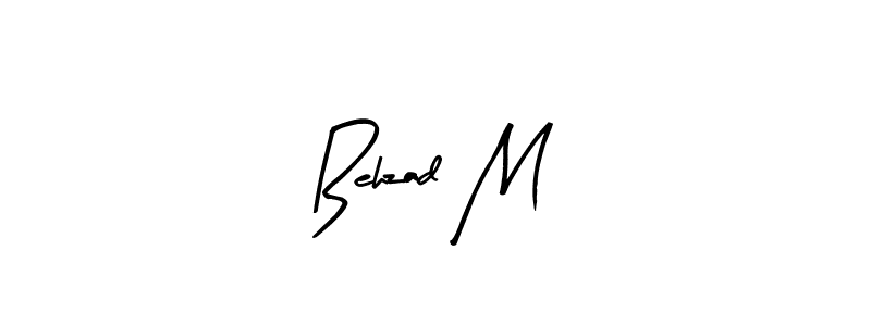 Behzad M stylish signature style. Best Handwritten Sign (Arty Signature) for my name. Handwritten Signature Collection Ideas for my name Behzad M. Behzad M signature style 8 images and pictures png