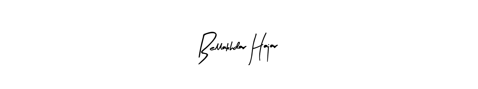 Arty Signature is a professional signature style that is perfect for those who want to add a touch of class to their signature. It is also a great choice for those who want to make their signature more unique. Get Bellakhdar Hajar name to fancy signature for free. Bellakhdar Hajar signature style 8 images and pictures png