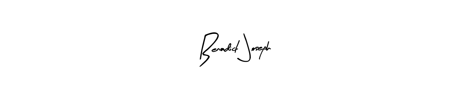 Make a beautiful signature design for name Benadict Joseph. With this signature (Arty Signature) style, you can create a handwritten signature for free. Benadict Joseph signature style 8 images and pictures png