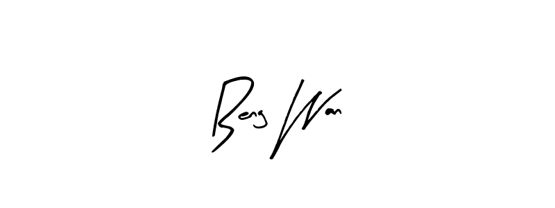 Beng Wan stylish signature style. Best Handwritten Sign (Arty Signature) for my name. Handwritten Signature Collection Ideas for my name Beng Wan. Beng Wan signature style 8 images and pictures png